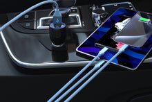 Load image into Gallery viewer, Fast Charging 3-in-1 Cable - USB-A to USB-C & Iphone, 6ft