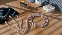 Load image into Gallery viewer, Fast Charging 3-in-1 Cable - USB-A to USB-C & Iphone, 6ft