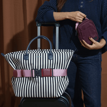 Load image into Gallery viewer, The Canvas Go-Tote - Navy Stripe