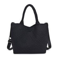 Load image into Gallery viewer, Sky's The Limit - Medium Woven Neoprene Tote Nude