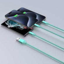 Load image into Gallery viewer, Fast Charging 3-in-1 Cable - USB-A to USB-C & Iphone, 6ft