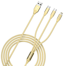 Load image into Gallery viewer, Fast Charging 3-in-1 Cable - USB-A to USB-C & Iphone, 6ft