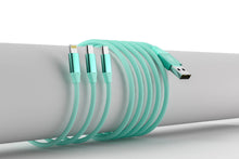 Load image into Gallery viewer, Fast Charging 3-in-1 Cable - USB-A to USB-C & Iphone, 6ft