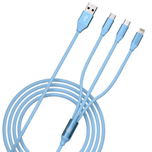 Load image into Gallery viewer, Fast Charging 3-in-1 Cable - USB-A to USB-C & Iphone, 6ft