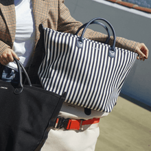 Load image into Gallery viewer, The Canvas Go-Tote - Navy Stripe