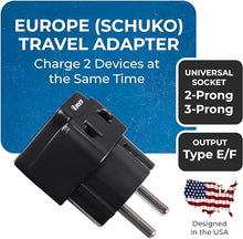 Load image into Gallery viewer, European Grounded Adapter Plug