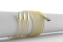 Load image into Gallery viewer, Fast Charging 3-in-1 Cable - USB-A to USB-C & Iphone, 6ft