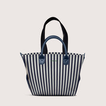 Load image into Gallery viewer, The Mini Canvas Go-Tote - Navy Stripe