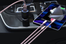 Load image into Gallery viewer, Fast Charging 3-in-1 Cable - USB-A to USB-C & Iphone, 6ft