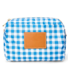Load image into Gallery viewer, BLVD - Winnie Toiletry Pouch Blue Gingham
