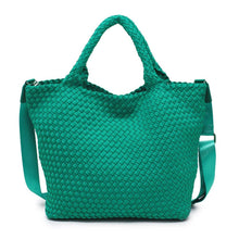 Load image into Gallery viewer, Sky's The Limit - Medium Woven Neoprene Tote Nude