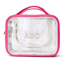 Load image into Gallery viewer, "Mojo" Clear Train Case (Personalizable)