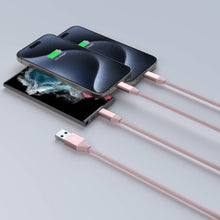 Load image into Gallery viewer, Fast Charging 3-in-1 Cable - USB-A to USB-C & Iphone, 6ft