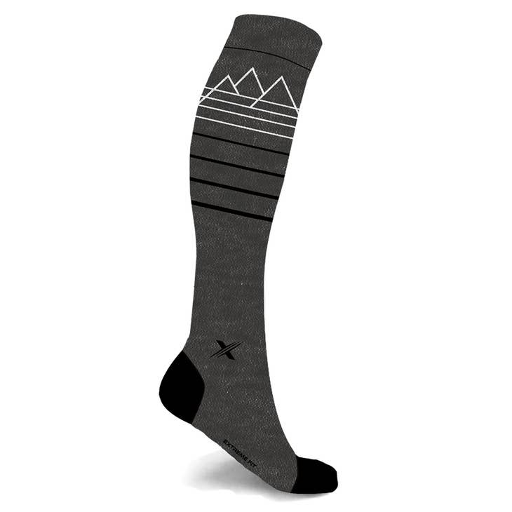Wanderlust Knee-High Merino Wool Compression Socks For Men And Women Charcoal, Medium - View #9