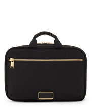 Load image into Gallery viewer, Tumi - Voyageur - Madeline Cosmetic Black/Gold

