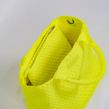 Load image into Gallery viewer, Parker &amp; Hyde -  Woven Tote Bone Print Neon Yellow

