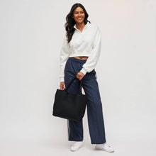 Load image into Gallery viewer, Sky's The Limit - Medium Woven Neoprene Tote Nude
