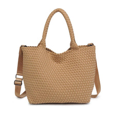 Load image into Gallery viewer, Sky's The Limit - Medium Woven Neoprene Tote Nude
