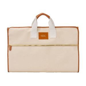 "Georgia" Canvas Garment Bag (Personalizable)