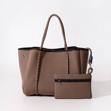 Load image into Gallery viewer, LARGE NEOPRENE TOTE BAG MOCHA BROWN
