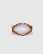 Load image into Gallery viewer, Brianna Makeup Bag with Brush Set - Natural Tan
