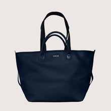Load image into Gallery viewer, The Vegan Leather Go-Tote - Navy
