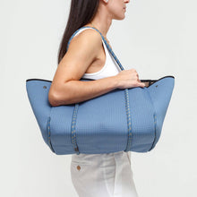 Load image into Gallery viewer, LARGE NEOPRENE TOTE BAG STORMY BLUE
