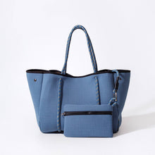 Load image into Gallery viewer, LARGE NEOPRENE TOTE BAG STORMY BLUE
