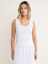 Load image into Gallery viewer, NZ by NIC+ZOE - Pointelle Rib Ella Tank Paper White
