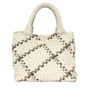 Parker & Hyde -  Woven Tote Bone Print