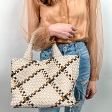 Load image into Gallery viewer, Parker &amp; Hyde -  Woven Tote Bone Print
