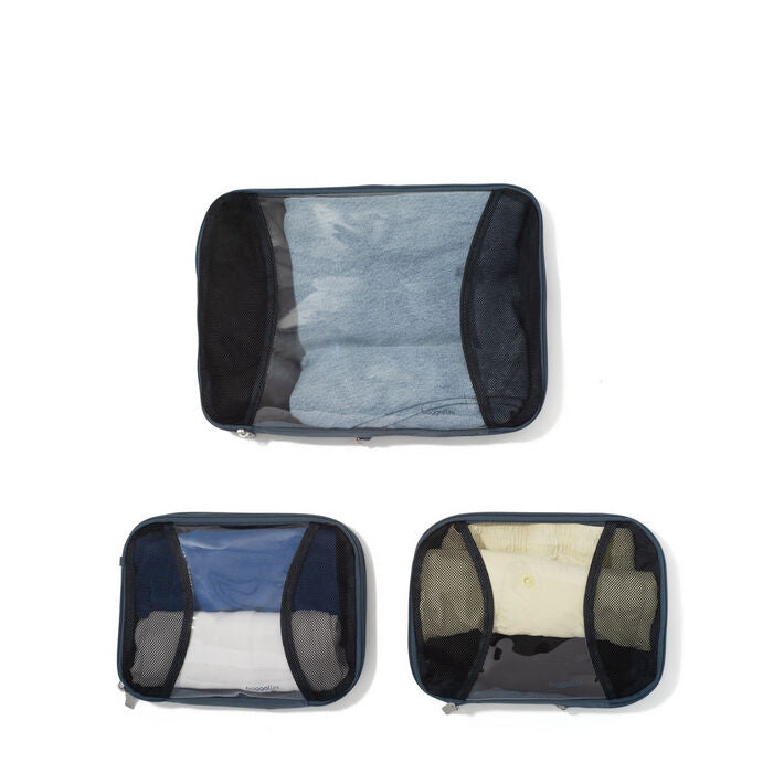 Baggallini - Set of 3 Compression Cubes 2 Medium + 1 Large Mist