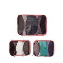 Load image into Gallery viewer, Baggallini - Set of 3 Compression Cubes 2 Medium + 1 Large Terracotta
