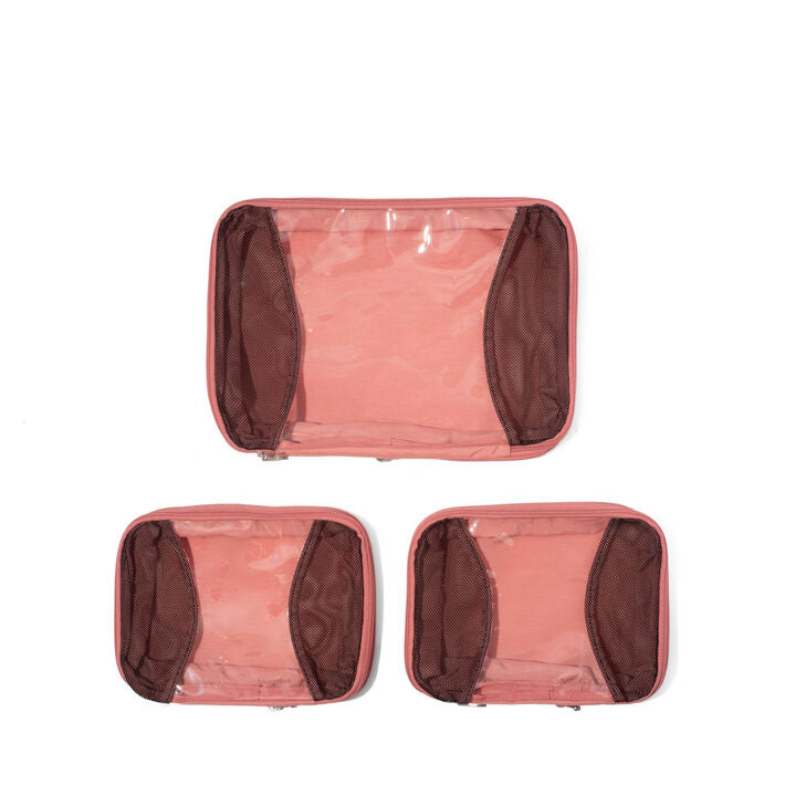Baggallini - Set of 3 Compression Cubes 2 Medium + 1 Large Terracotta