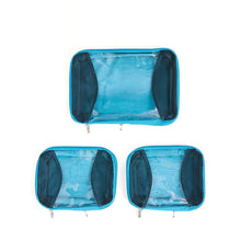 Load image into Gallery viewer, Baggallini - Set of 3 Compression Cubes 2 Medium + 1 Large Seaside Blue
