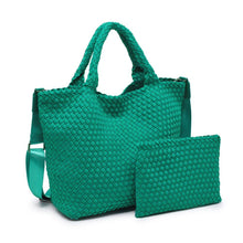 Load image into Gallery viewer, Sky's The Limit - Medium Woven Neoprene Tote Nude

