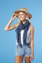 Load image into Gallery viewer, Tickled Pink - Insect Shield Scarves Navy
