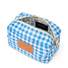 Load image into Gallery viewer, BLVD - Winnie Toiletry Pouch Blue Gingham
