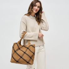 Load image into Gallery viewer, Sky's The Limit - Medium Woven Neoprene Tote Nude
