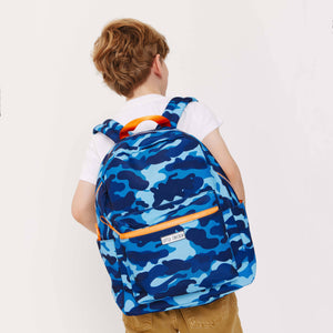 Blue Camo Kids Backpack, Little Chicken
