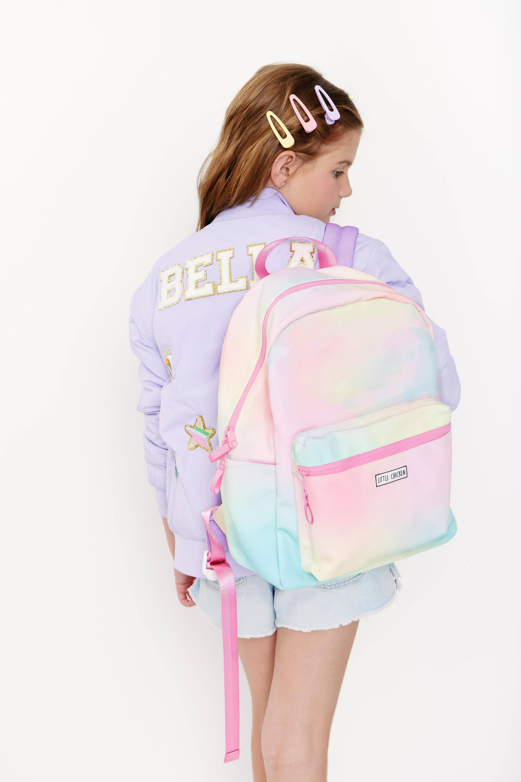 Hazy Rainbow Kids Backpack, Little Chicken