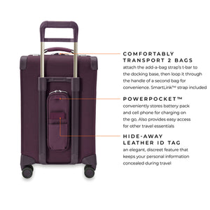 Limited Edition - Briggs & Riley - Baseline - Essential Carry-On Spinner Plum